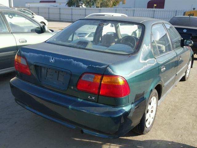 2HGEJ6672XH500050 - 1999 HONDA CIVIC LX GREEN photo 4