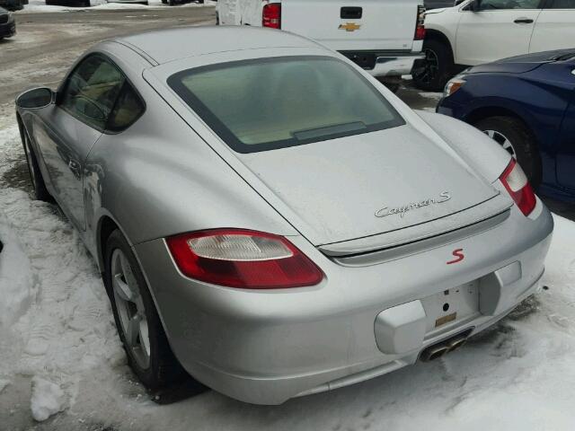 WP0AB29858U780925 - 2008 PORSCHE CAYMAN S SILVER photo 3