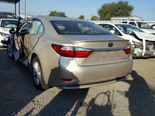 JTHBW1GG6E2060715 - 2014 LEXUS ES 300H GOLD photo 3