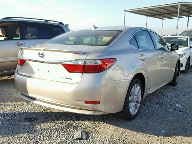 JTHBW1GG6E2060715 - 2014 LEXUS ES 300H GOLD photo 4