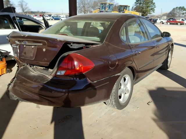 1FAFP53UX1A171552 - 2001 FORD TAURUS SE MAROON photo 4