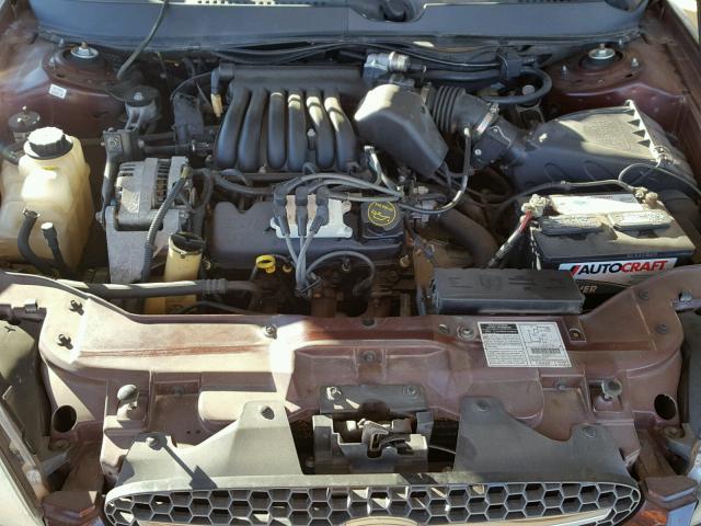 1FAFP53UX1A171552 - 2001 FORD TAURUS SE MAROON photo 7