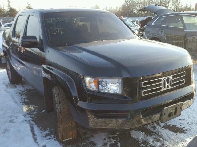 2HJYK16506H526912 - 2006 HONDA RIDGELINE BLACK photo 1