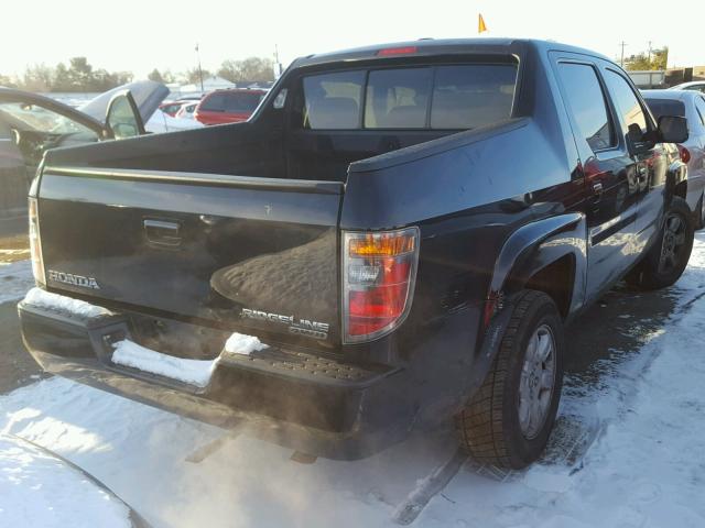 2HJYK16506H526912 - 2006 HONDA RIDGELINE BLACK photo 4