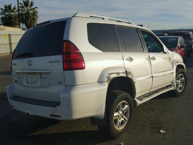 JTJBT20X940031954 - 2004 LEXUS GX 470 WHITE photo 4