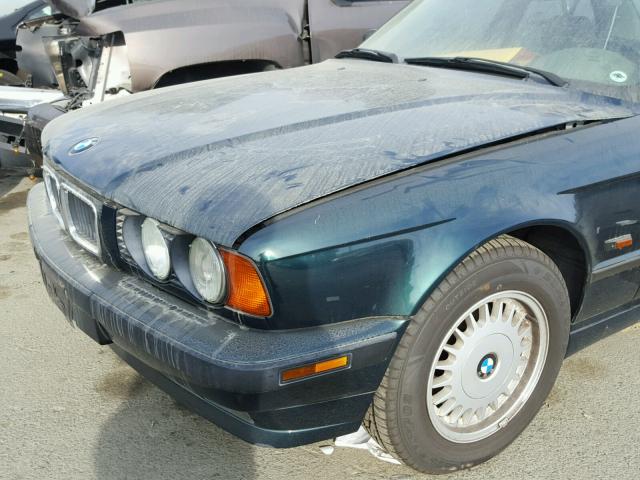 WBAHD6322SGK54615 - 1995 BMW 525 I AUTO GREEN photo 9