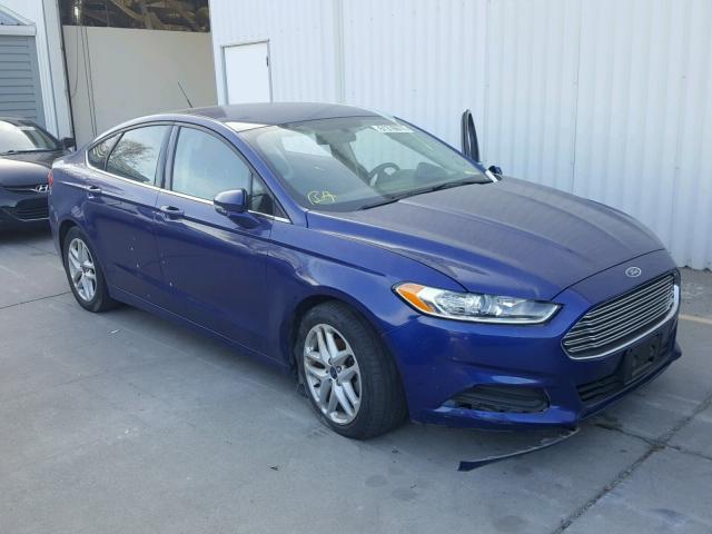 3FA6P0H79ER277847 - 2014 FORD FUSION SE BLUE photo 1