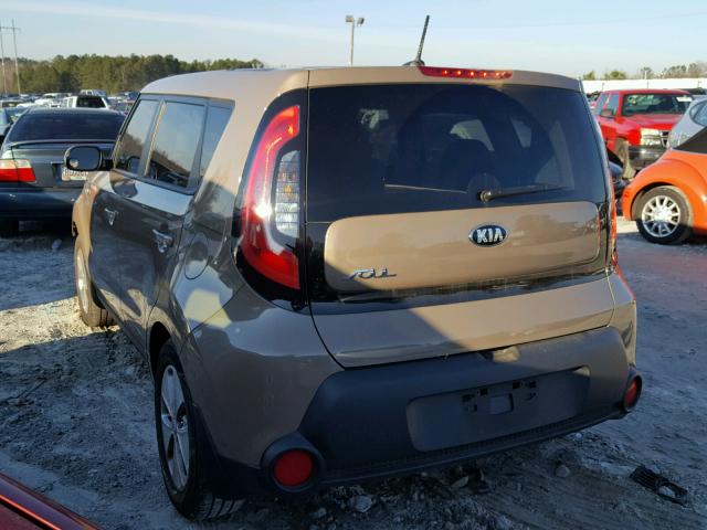 KNDJN2A29E7054817 - 2014 KIA SOUL BROWN photo 3