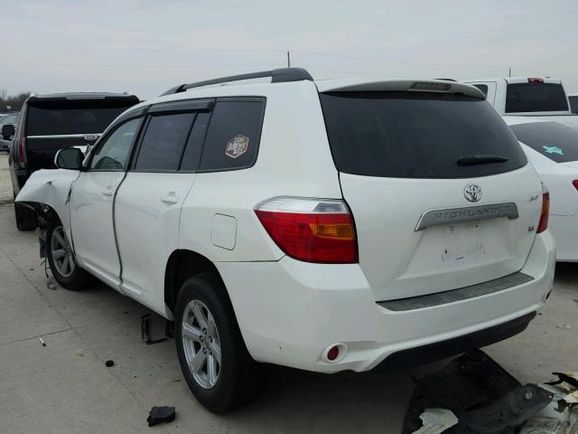 JTEES41A782053028 - 2008 TOYOTA HIGHLANDER WHITE photo 3