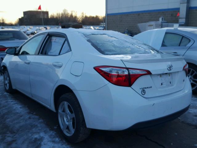 2T1BURHE5EC023871 - 2014 TOYOTA COROLLA L WHITE photo 3