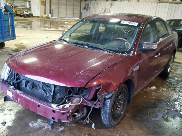 1FAHP25W48G148815 - 2008 FORD TAURUS LIM MAROON photo 2