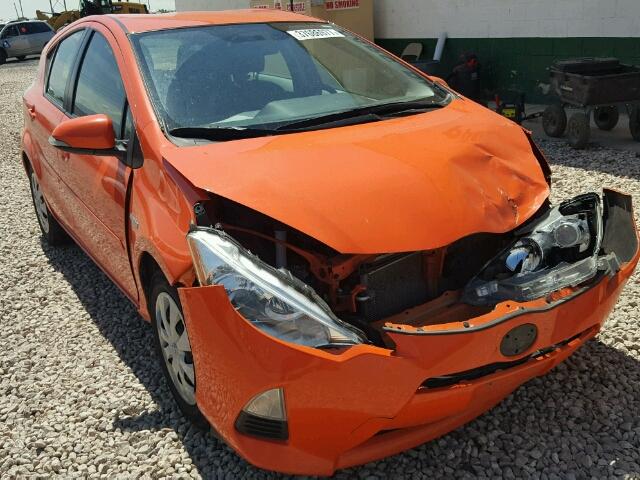 JTDKDTB37C1022484 - 2012 TOYOTA PRIUS C ORANGE photo 1