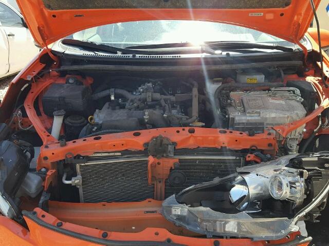 JTDKDTB37C1022484 - 2012 TOYOTA PRIUS C ORANGE photo 7