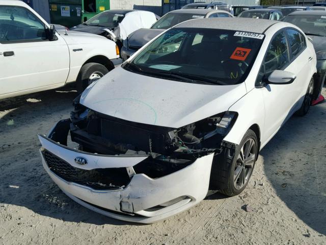 KNAFX4A89E5091651 - 2014 KIA FORTE EX WHITE photo 2