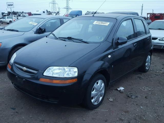 KL1TD66638B100181 - 2008 CHEVROLET AVEO BASE BLACK photo 2