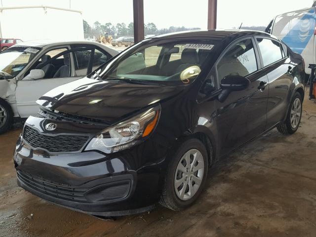 KNADM4A33F6449844 - 2015 KIA RIO LX Սև լուսանկար 2