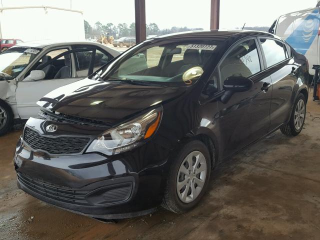 KNADM4A33F6449844 - 2015 KIA RIO LX BLACK photo 2