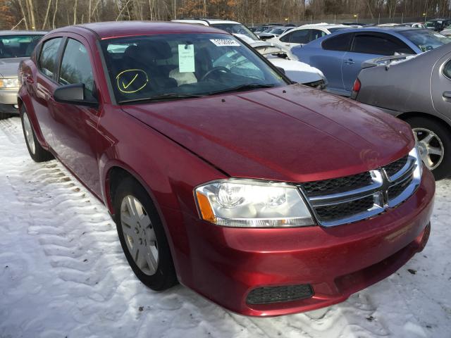 1C3CDZAB1EN153734 - 2014 DODGE AVENGER SE RED photo 1