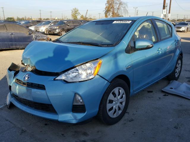 JTDKDTB32C1021386 - 2012 TOYOTA PRIUS C BLUE photo 2