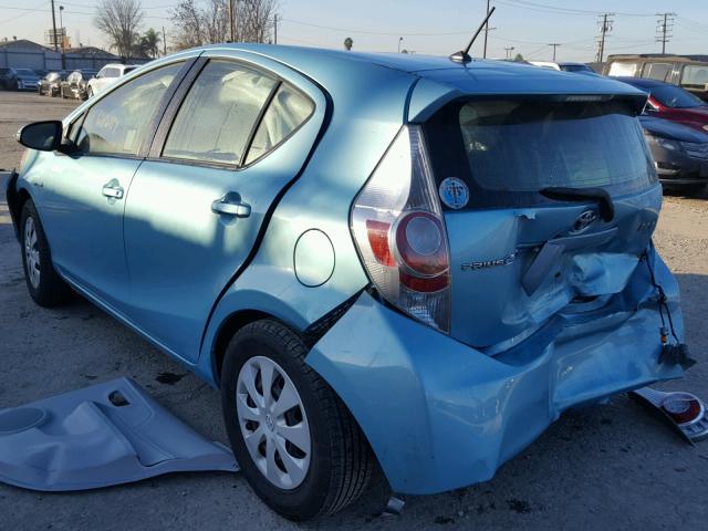 JTDKDTB32C1021386 - 2012 TOYOTA PRIUS C BLUE photo 3