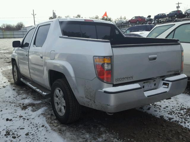 2HJYK16577H542977 - 2007 HONDA RIDGELINE SILVER photo 3