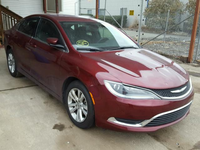 1C3CCCAB7FN535686 - 2015 CHRYSLER 200 LIMITE MAROON photo 1