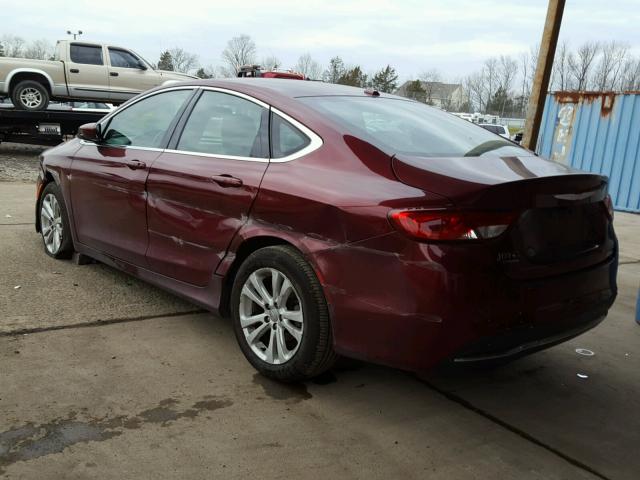 1C3CCCAB7FN535686 - 2015 CHRYSLER 200 LIMITE MAROON photo 3