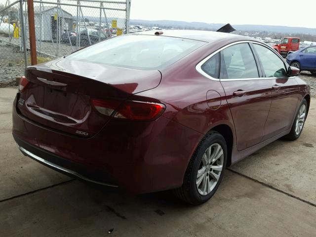 1C3CCCAB7FN535686 - 2015 CHRYSLER 200 LIMITE MAROON photo 4