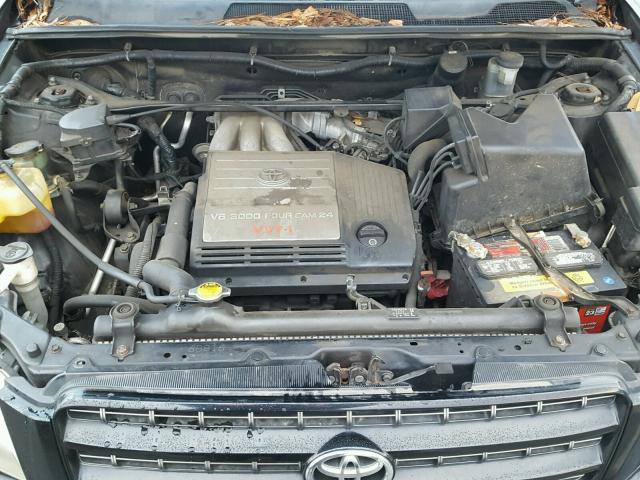 JTEHF21A120065703 - 2002 TOYOTA HIGHLANDER BLACK photo 7