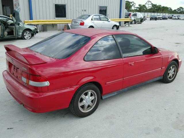 1HGEJ8245YL060045 - 2000 HONDA CIVIC EX RED photo 4