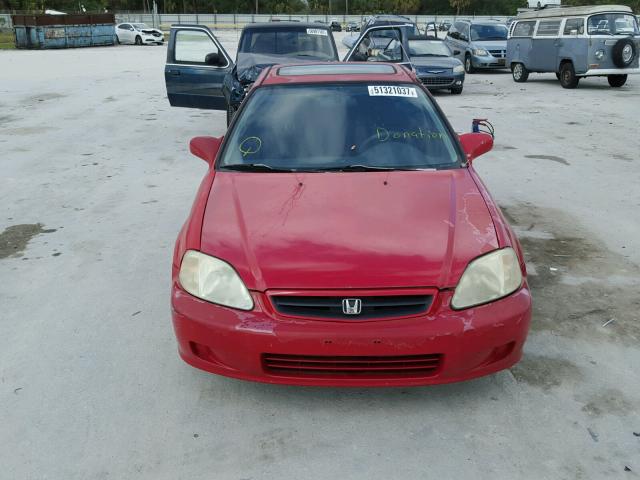 1HGEJ8245YL060045 - 2000 HONDA CIVIC EX RED photo 9
