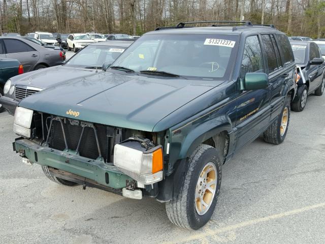 1J4GZ78Y4WC118500 - 1998 JEEP GRAND CHER GREEN photo 2