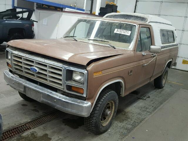 2FTEF14Y9FCA73105 - 1985 FORD F150 BROWN photo 2
