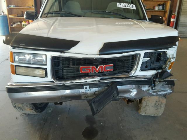 2GTEK19R6T1510739 - 1996 GMC SIERRA K15 WHITE photo 9