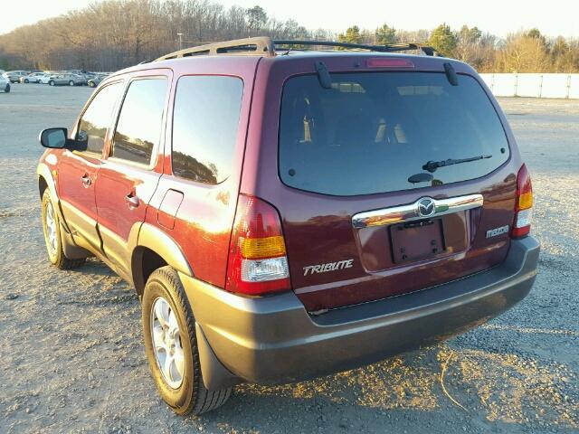 4F2CZ06154KM28658 - 2004 MAZDA TRIBUTE ES RED photo 3