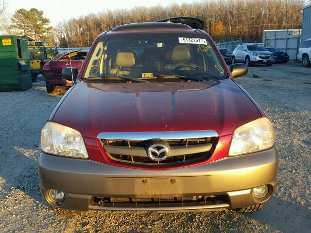 4F2CZ06154KM28658 - 2004 MAZDA TRIBUTE ES RED photo 9