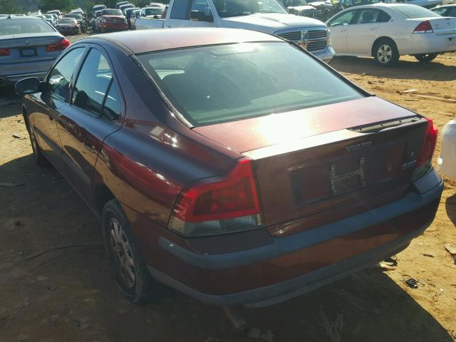 YV1RS61N212002301 - 2001 VOLVO S60 MAROON photo 3