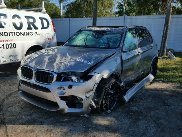 5YMKT6C57J0Y83243 - 2018 BMW X5 M GRAY photo 2