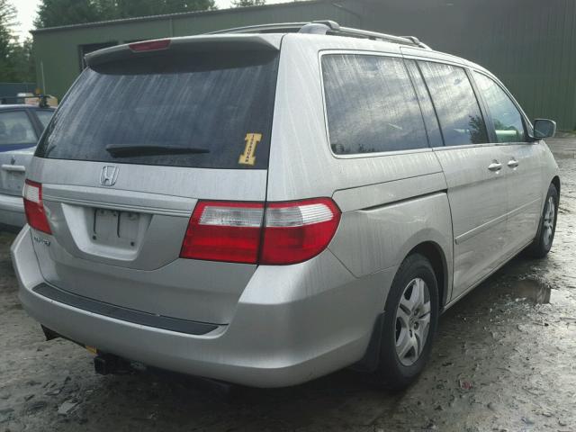 5FNRL387X7B130493 - 2007 HONDA ODYSSEY EX SILVER photo 4