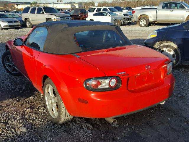 JM1NC25F070135270 - 2007 MAZDA MX-5 MIATA RED photo 3