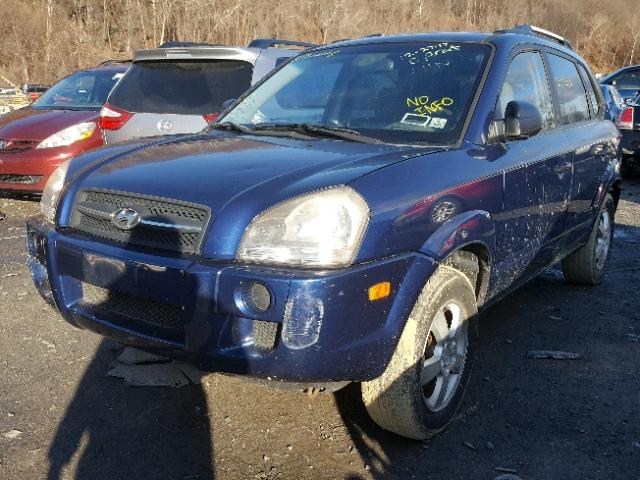 KM8JM12B77U535581 - 2007 HYUNDAI TUCSON GLS BLUE photo 2