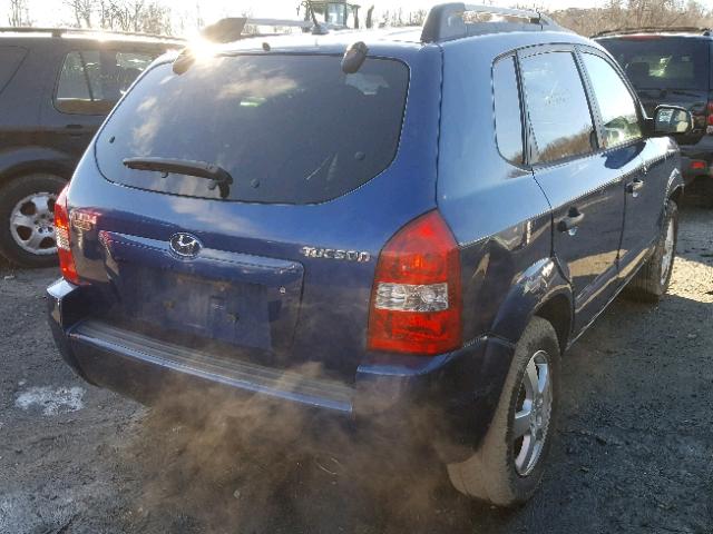 KM8JM12B77U535581 - 2007 HYUNDAI TUCSON GLS BLUE photo 4