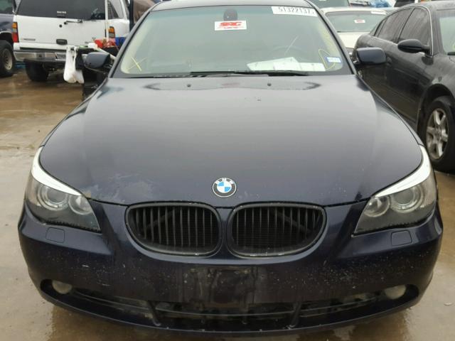 WBANE53536CK88175 - 2006 BMW 525 I BLUE photo 9