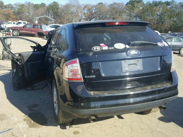 2FMDK36C08BB46855 - 2008 FORD EDGE SE BLACK photo 3