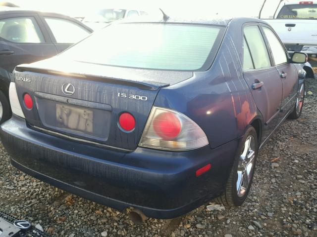 JTHBD192540084490 - 2004 LEXUS IS 300 BLUE photo 4