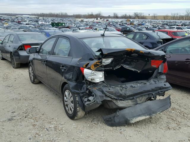 KNAFU4A20D5716778 - 2013 KIA FORTE EX BLACK photo 3