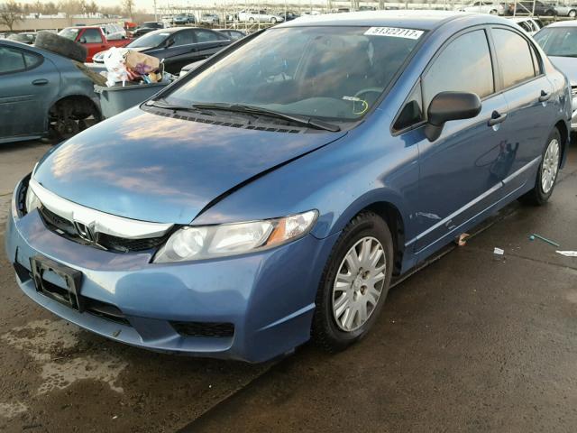 19XFA1F35AE081357 - 2010 HONDA CIVIC VP BLUE photo 2