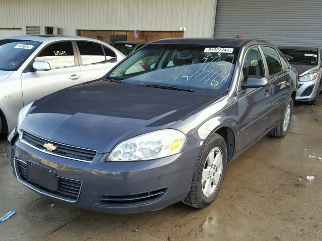 2G1WT58N381302843 - 2008 CHEVROLET IMPALA LT CHARCOAL photo 2