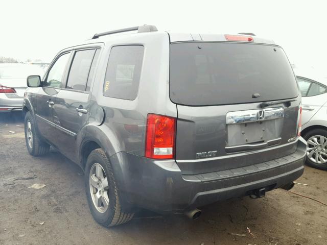 5FNYF4H5XAB027623 - 2010 HONDA PILOT EXL GRAY photo 3