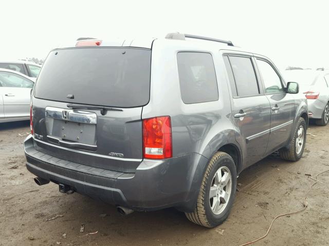 5FNYF4H5XAB027623 - 2010 HONDA PILOT EXL GRAY photo 4